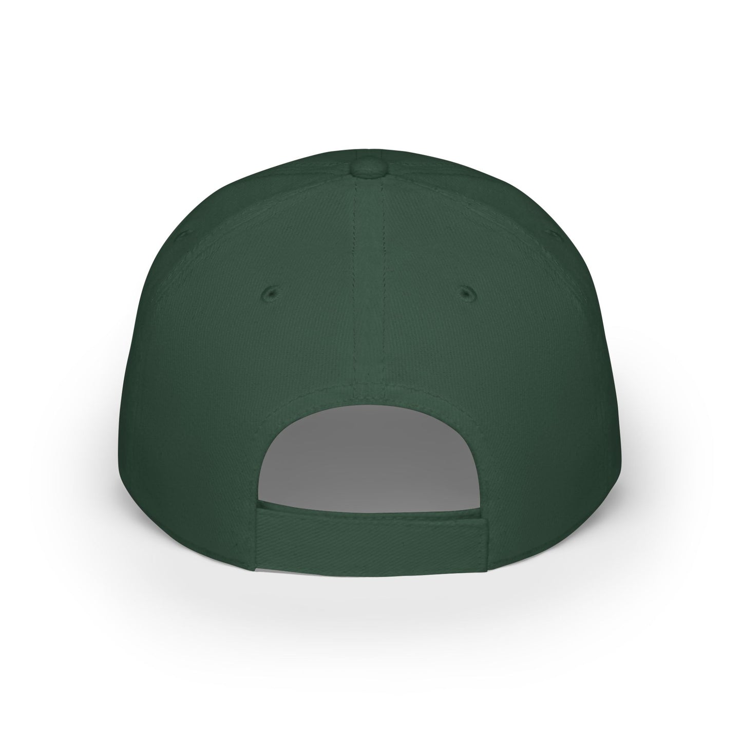 Green baseball cap with gray interior on a white background