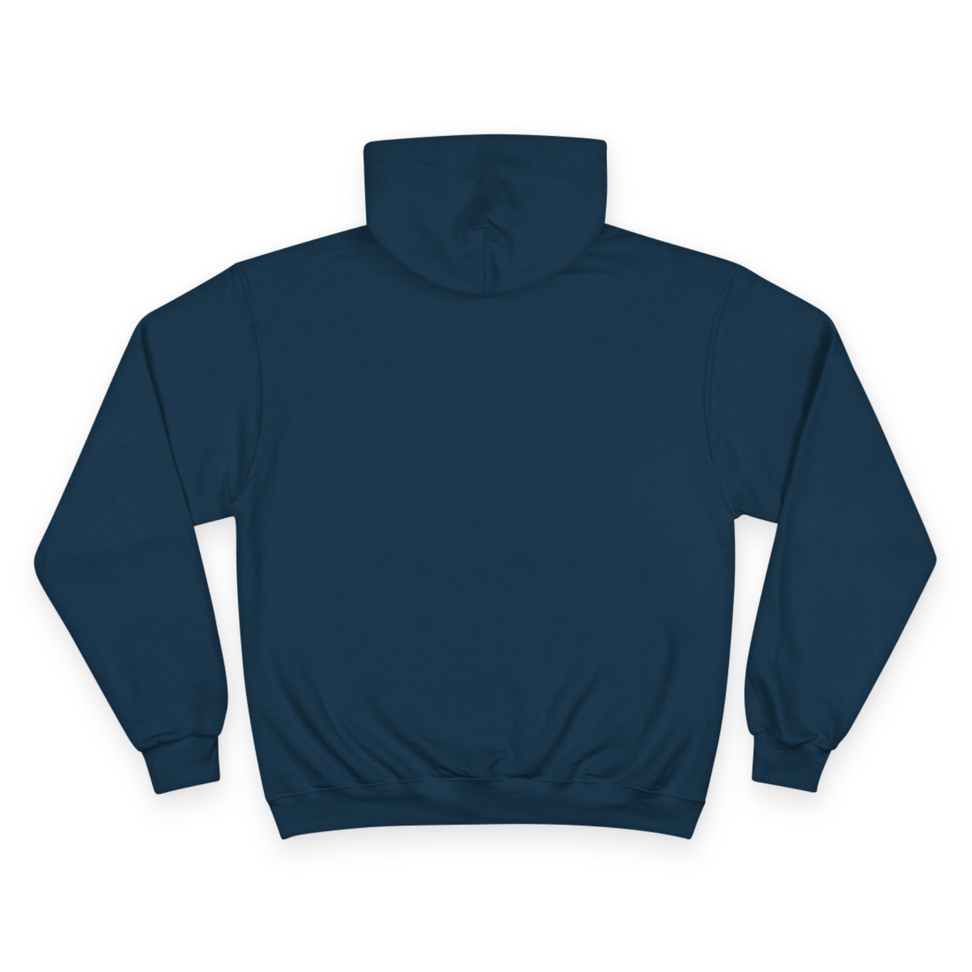 Navy blue hoodie on a white background
