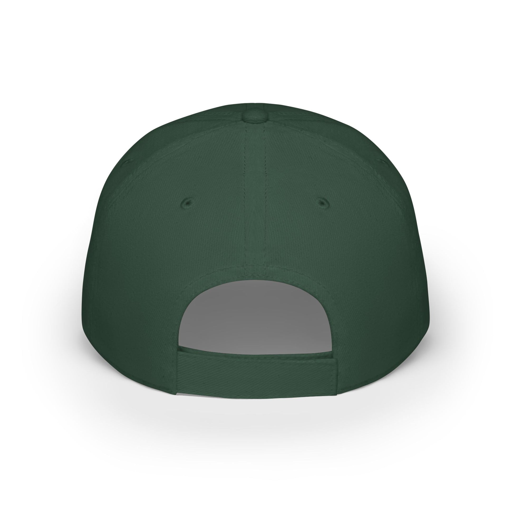 Green baseball cap with gray interior on a white background
