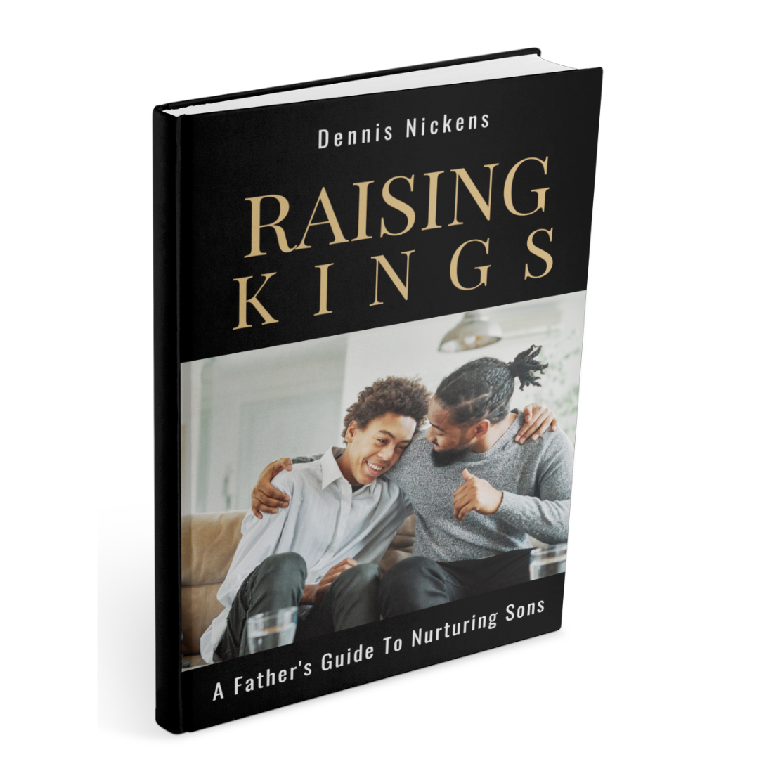 Book titled 'Raising Kings' by Dennis Nickens on a white background
