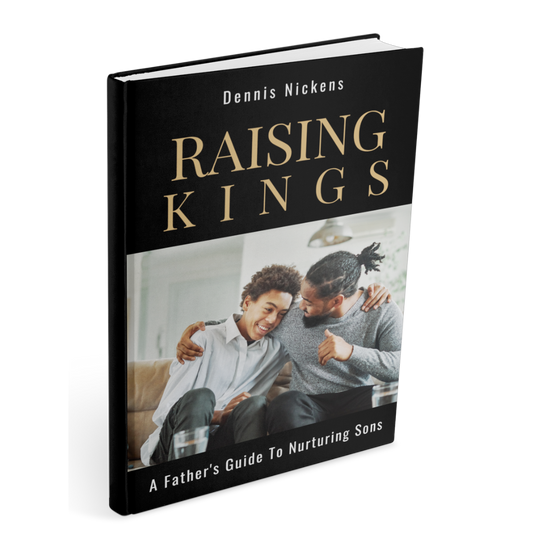 Book titled 'Raising Kings' by Dennis Nickens on a white background