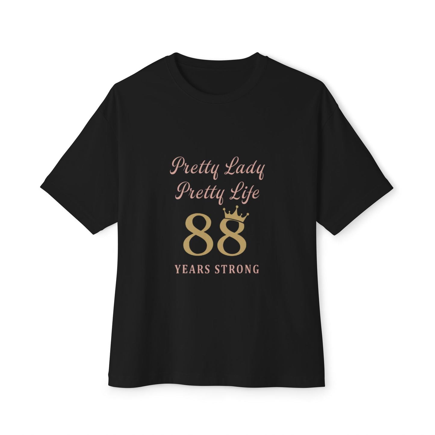 88 Years Strong Oversized Boxy Tee, Birthday Gift, Celebration Shirt, Comfortable Unisex Tee, Age Milestone Apparel