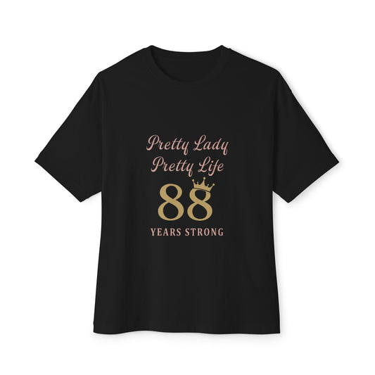 88 Years Strong Oversized Boxy Tee, Birthday Gift, Celebration Shirt, Comfortable Unisex Tee, Age Milestone Apparel